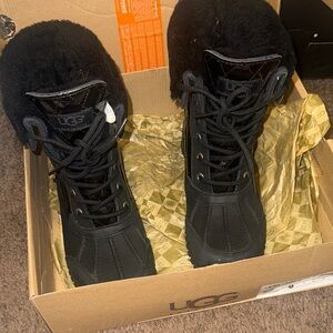 UGG Black Fur-Lined Boots